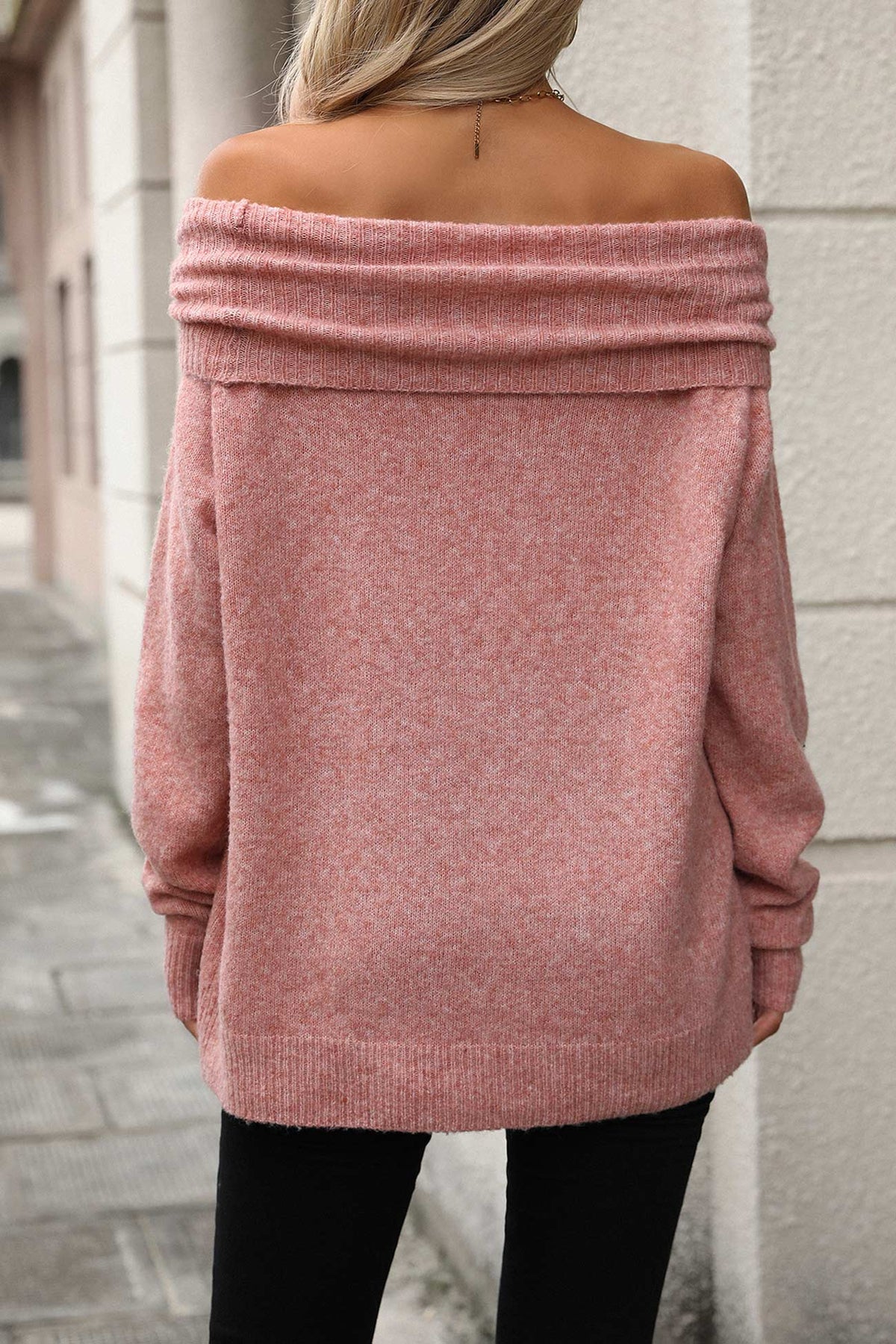 Stacked Collar Pullover Sweater