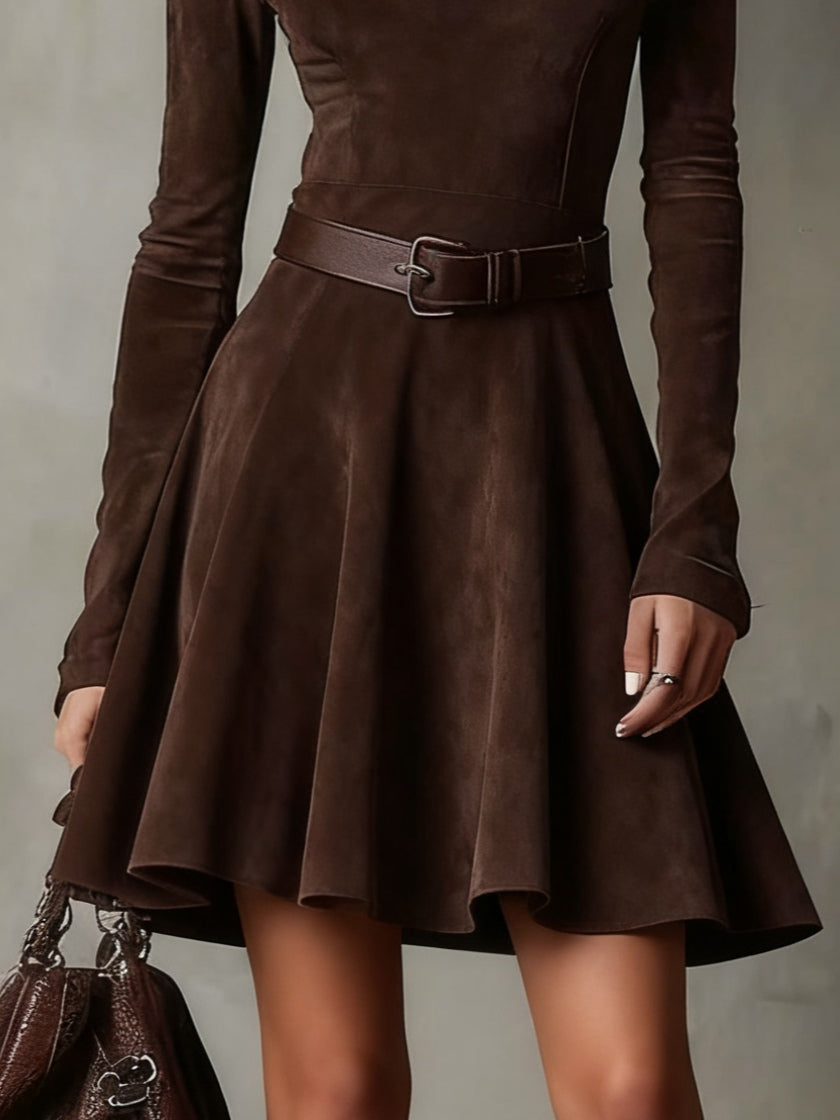 Meredith | Suede Mini Dress