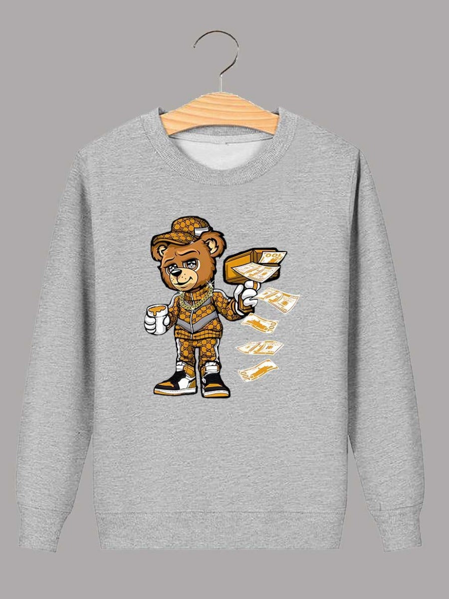 Cartoon Money Print Sweatshirt Ar50143