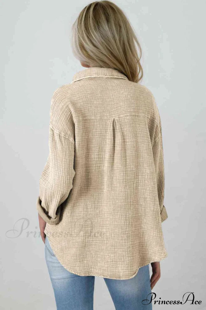 Blouse Textured With Buttons