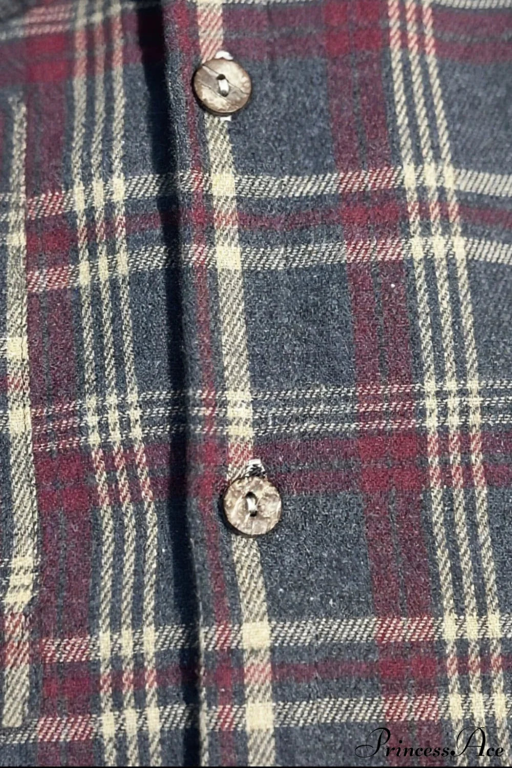 Plaid Lapel Shirt Blouse