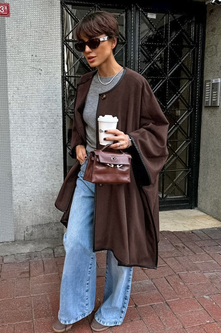 Batwing Sleeve Coat