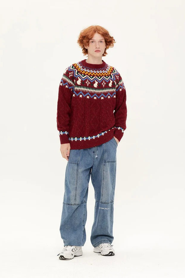 Crew Neck Knitted Sweater