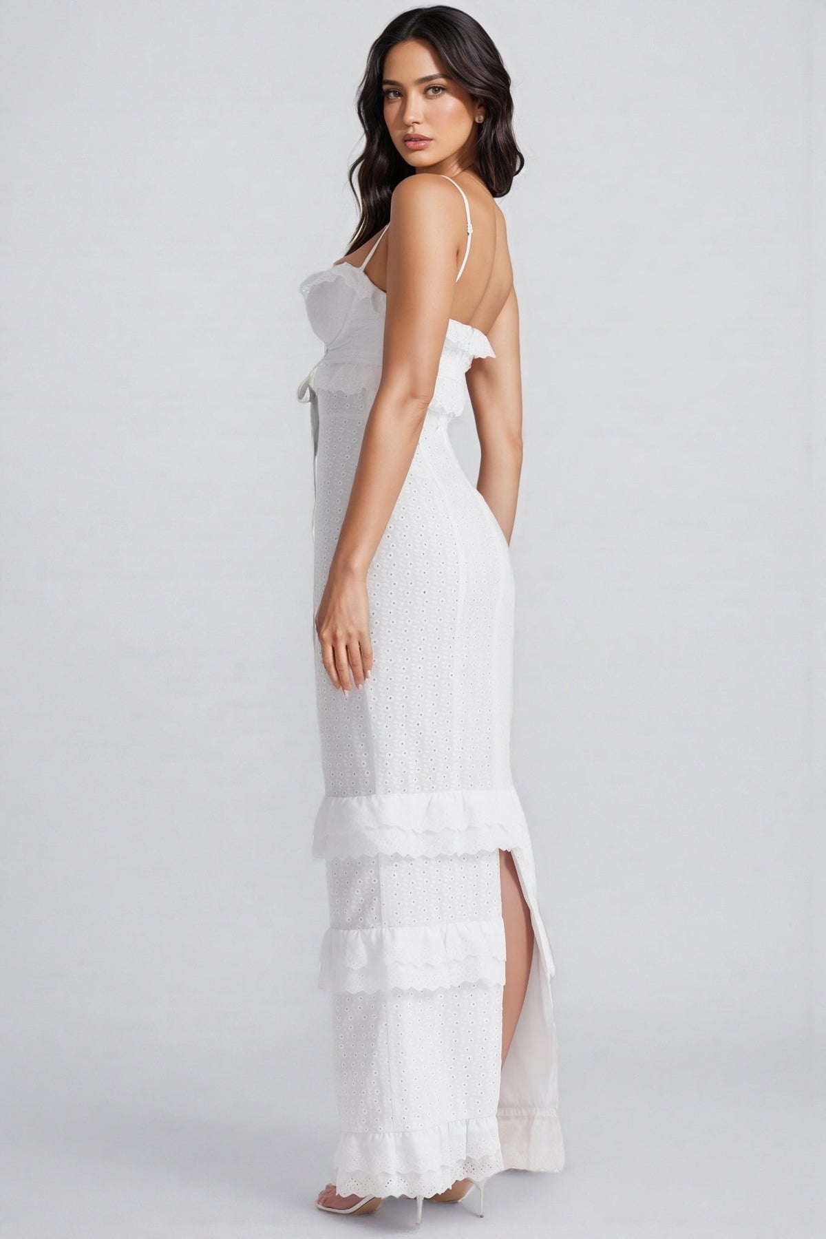 Imani Embroidered Sleeveless Midi Dress