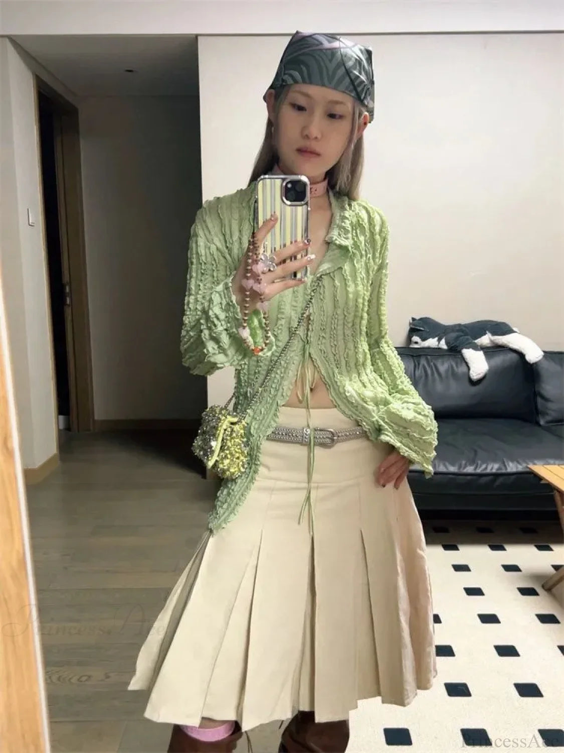 Green Long Sleeve Blouse