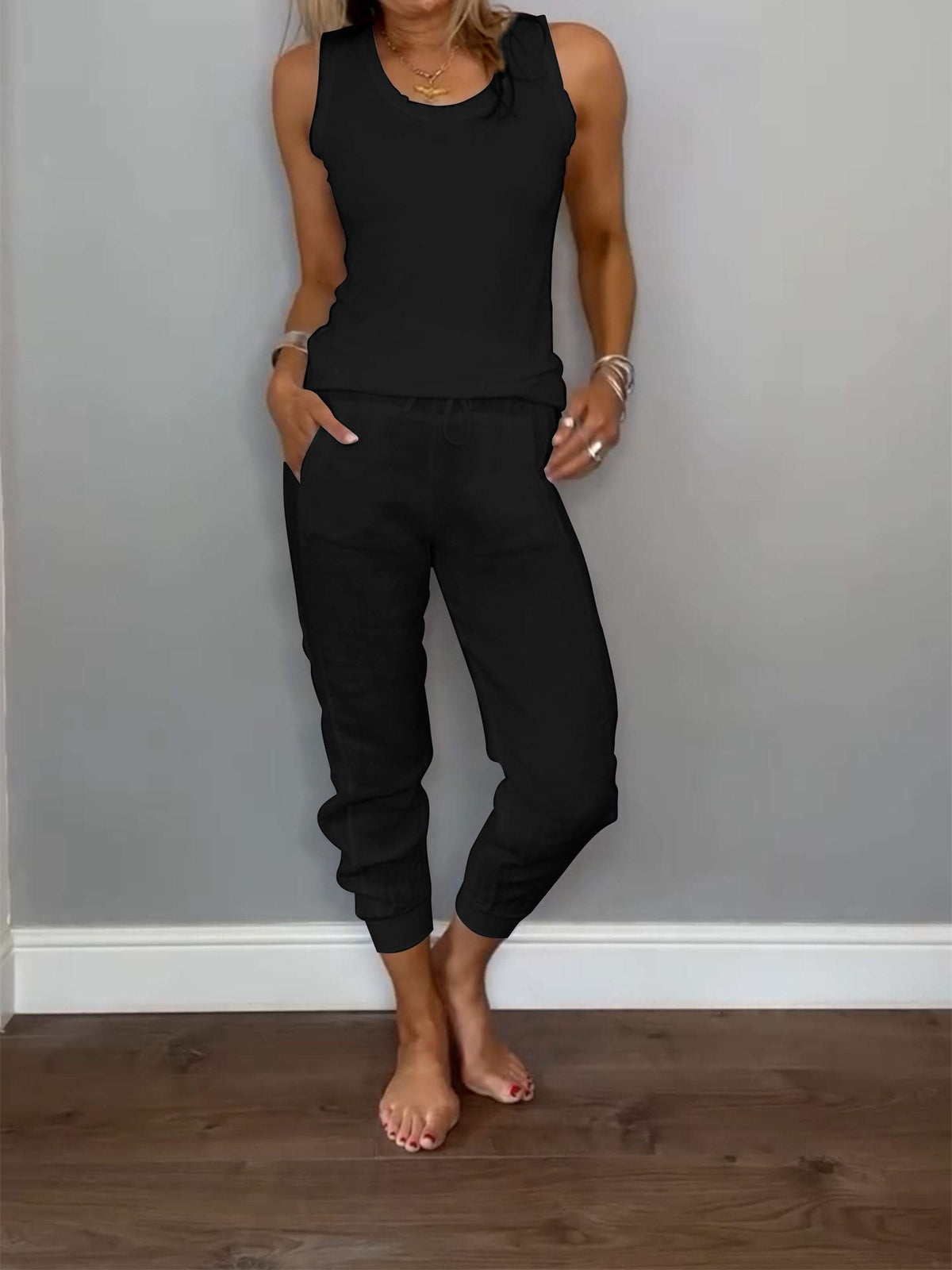 Cotton and Linen Two-piece Set