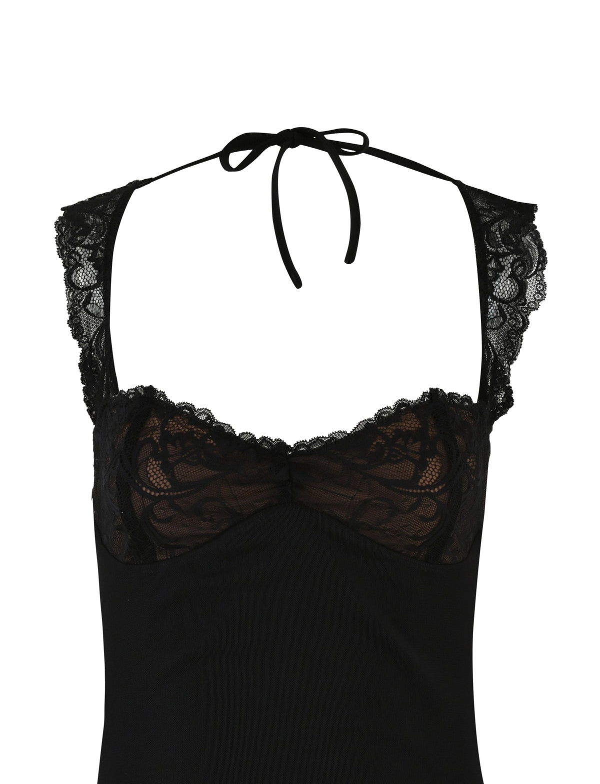 Kamiyah Lace Open Back Mini Dress