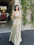 -inspired Halter Neck Maxi Dress