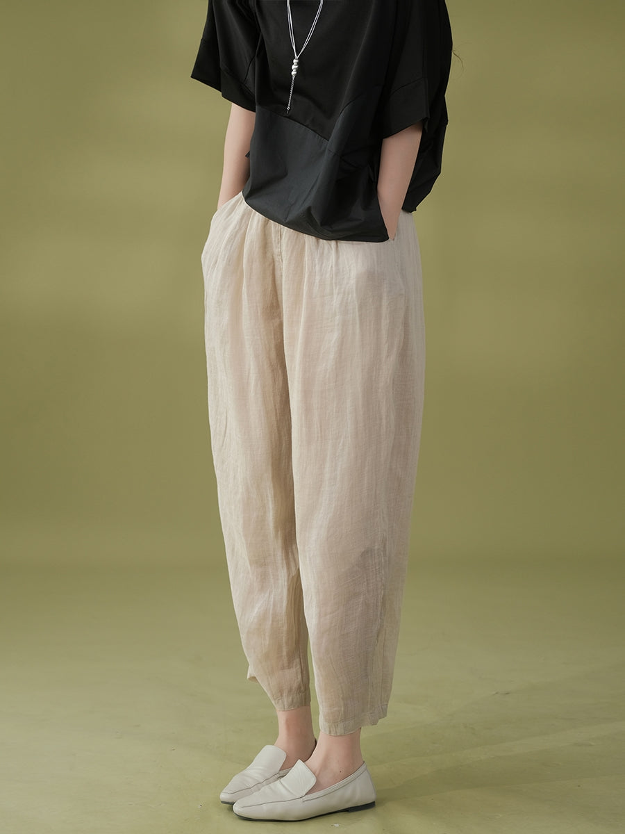 Summer Ramie Harem Pants Kl1022