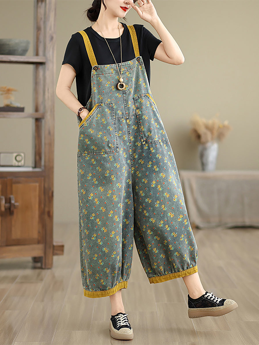 Denim Jumpsuits Wide-leg Summer
