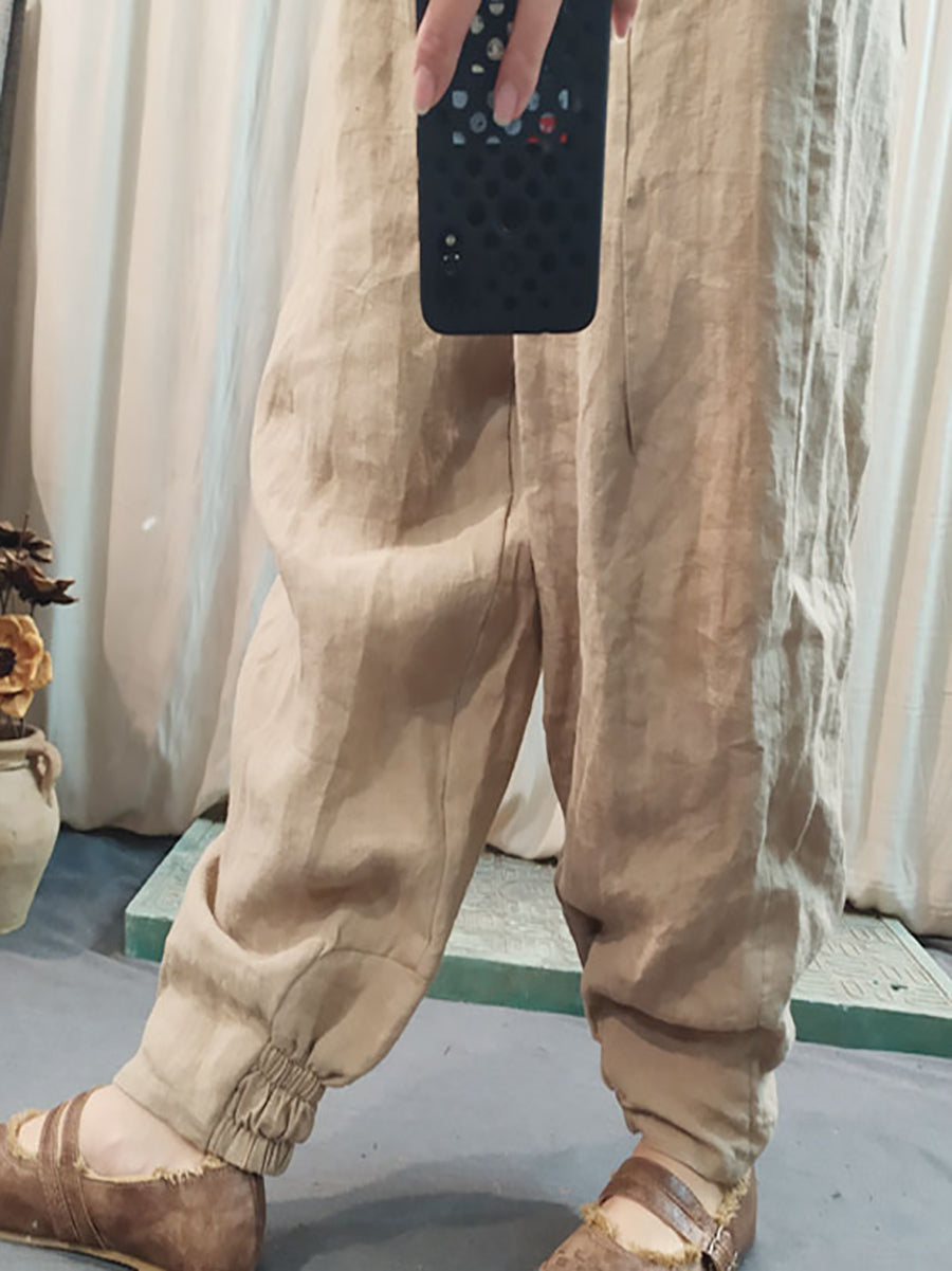 Spring Ramie Loose Pants Kl1032