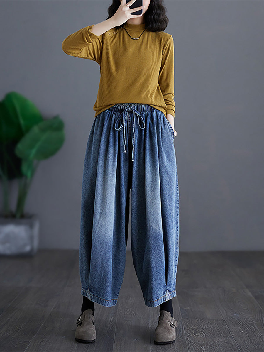 Summer Washed Wide-leg Denim Pants Co1020