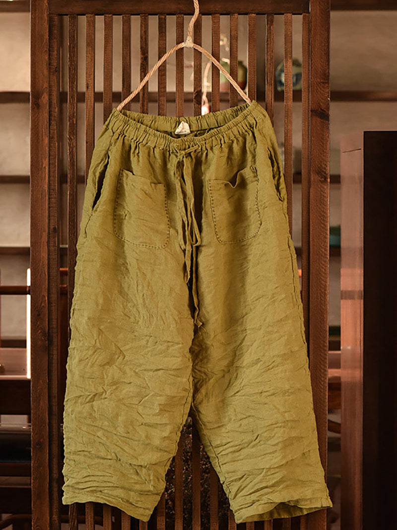 Summer Linen Harem Pants Oo1054