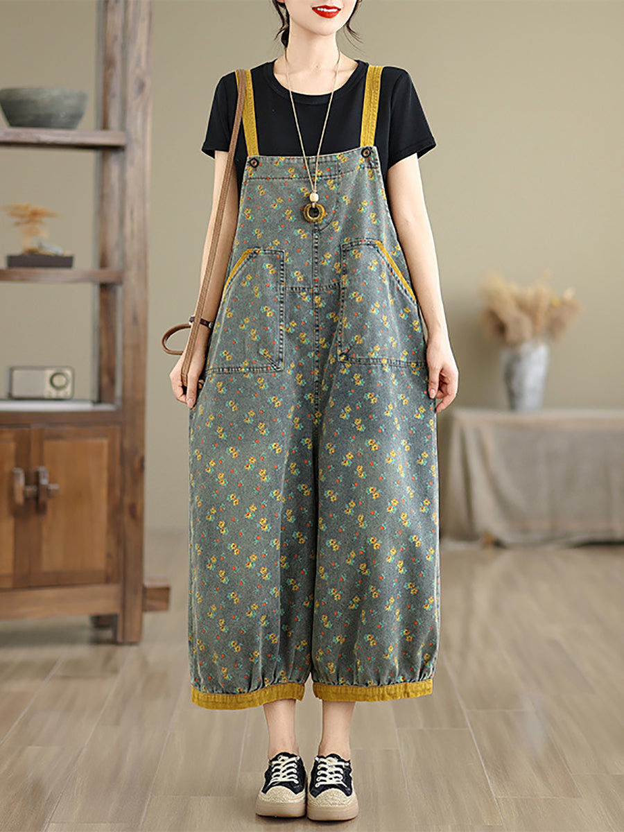 Denim Jumpsuits Wide-leg Summer