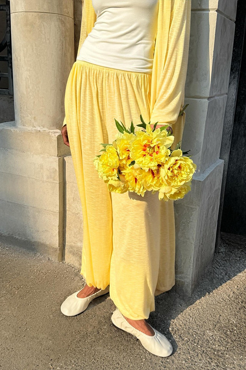 Long Cardigan With Lantern Pants Two Piece Pants Set