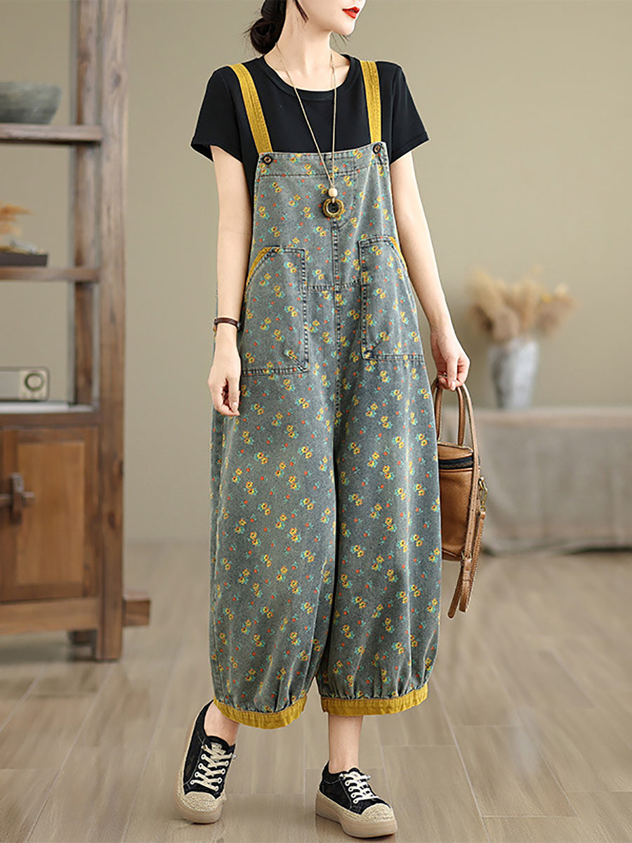 Denim Jumpsuits Wide-leg Summer