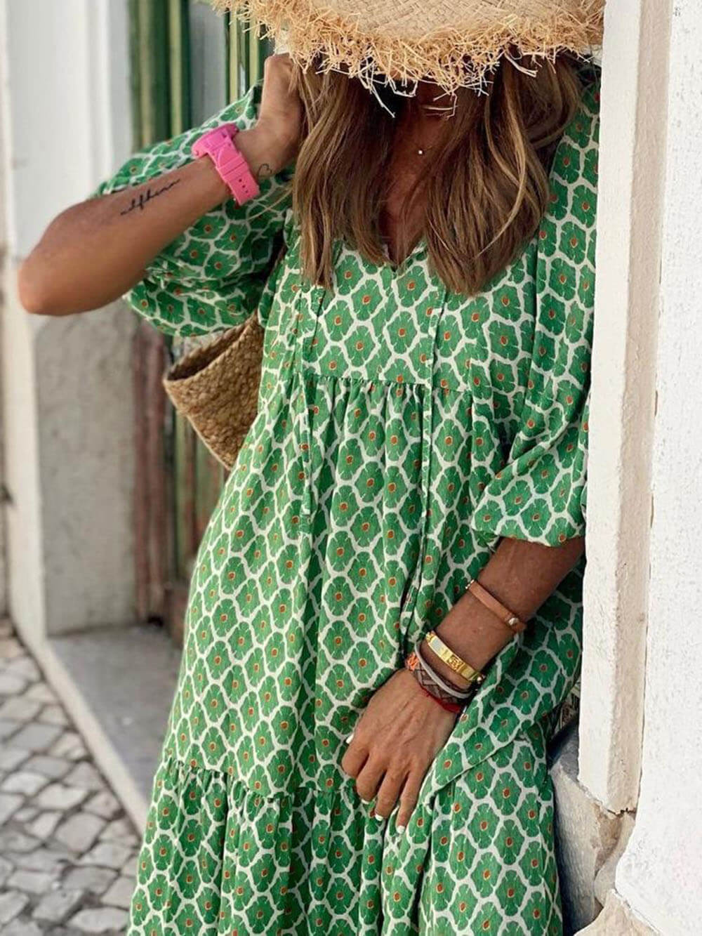 Printed Maxi Dress