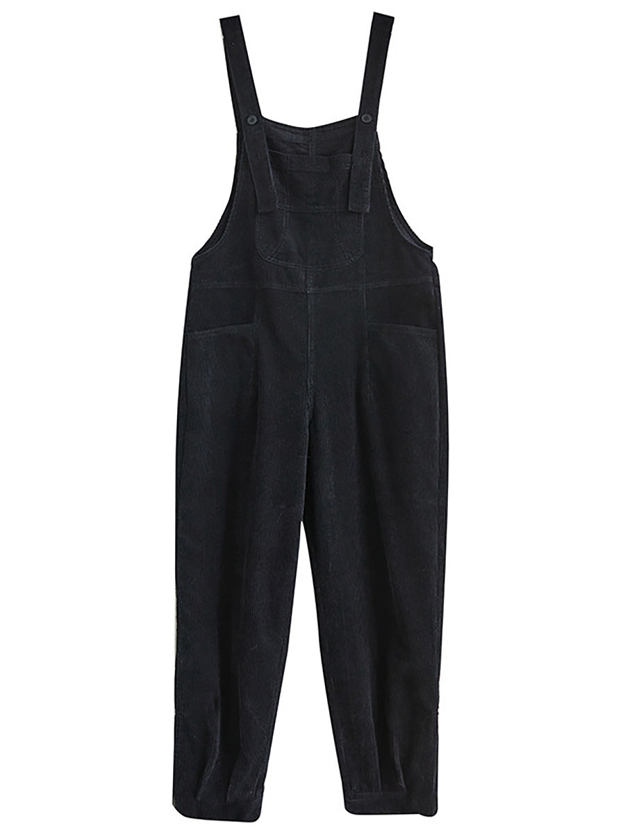 Autumn Corduroy Loose Jumpsuits Ah1009