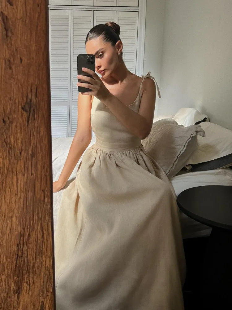 Backless Beach Dress for V Neck Splice Folds Long Dresses Party Bandage Maxi Sundress Female