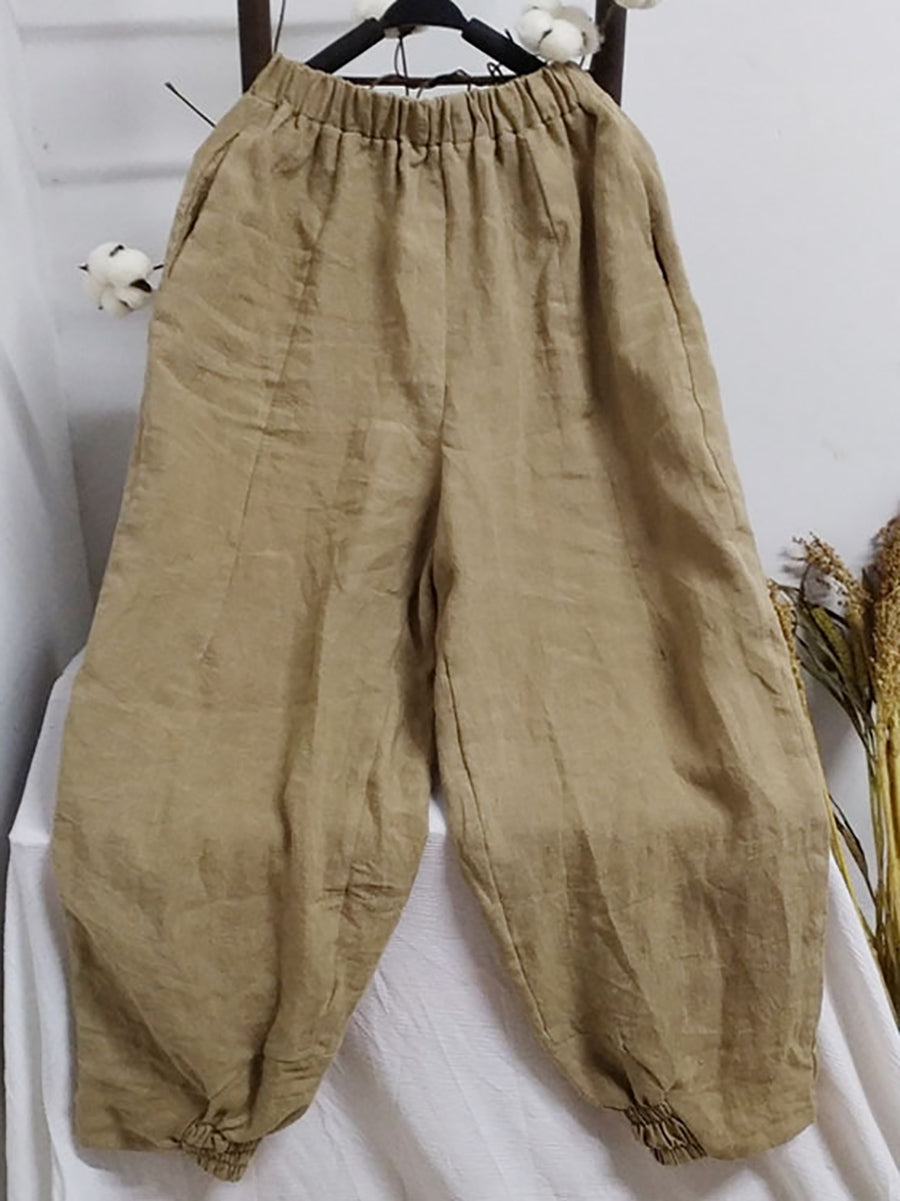 Spring Ramie Loose Pants Kl1032