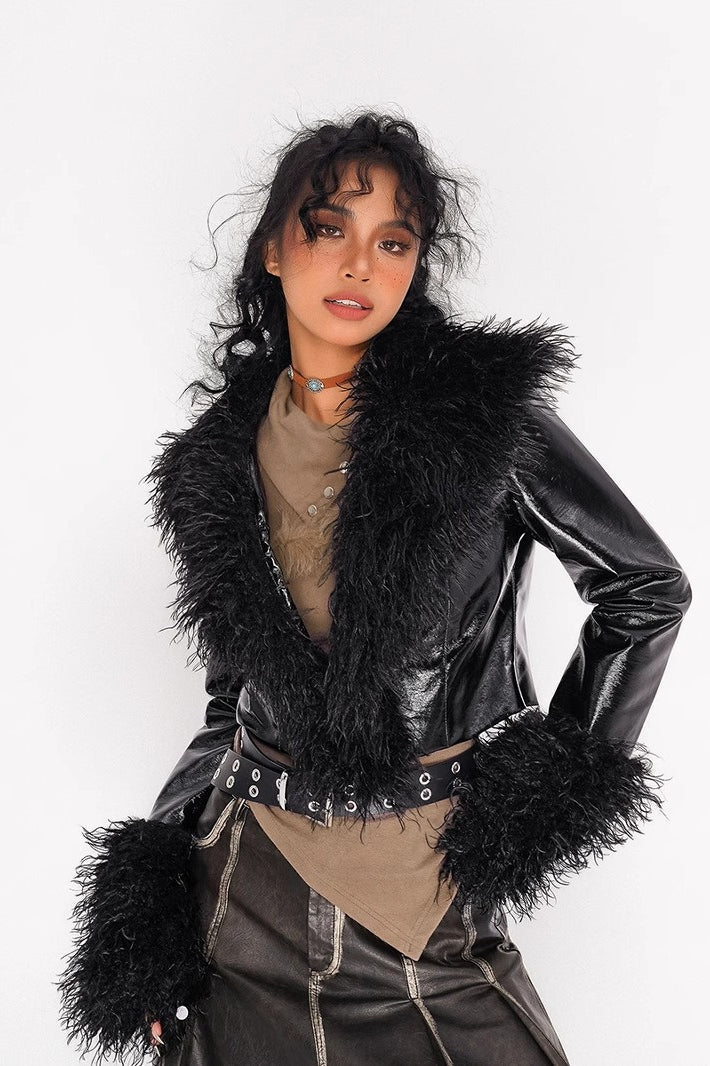 Style Glossy Jacket Coat