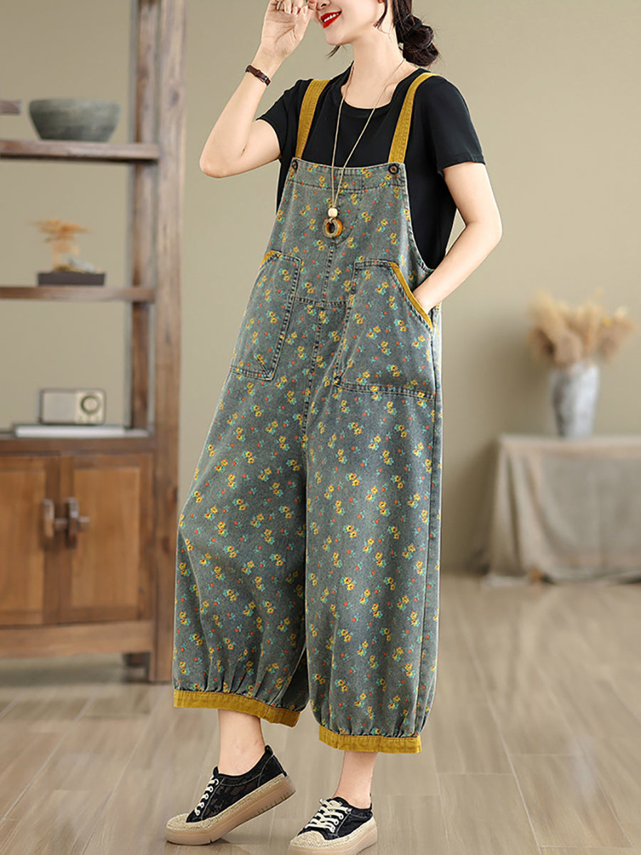 Denim Jumpsuits Wide-leg Summer