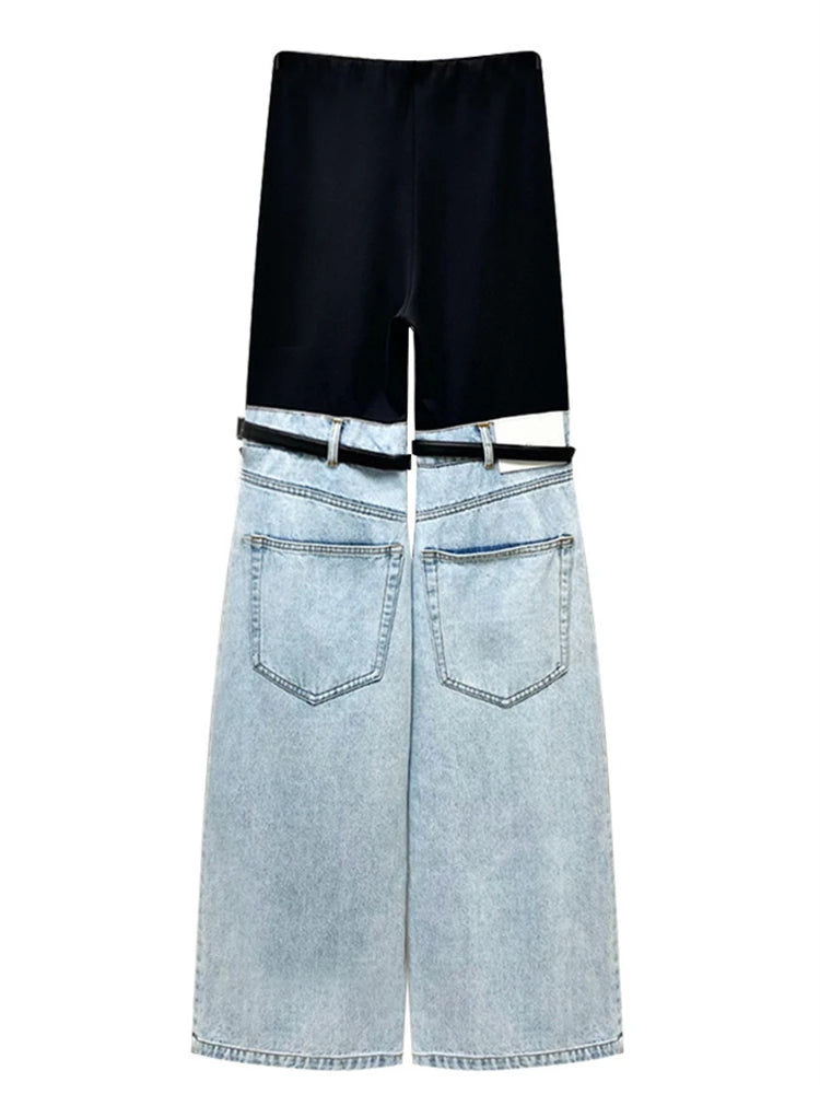 ’s Palazzo Trousers Wide Jeans Loose Denim Pants Summer New Low Rise Jeans