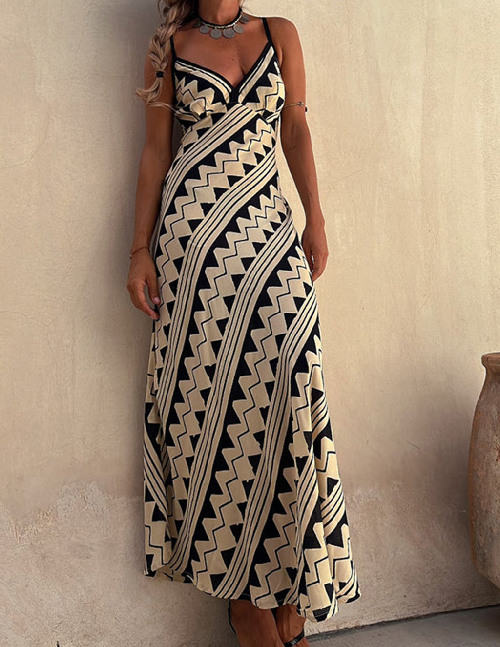 Exclusive Melody Satin Print Smocked Back Midi Dress