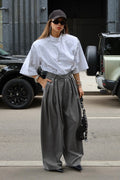 Pleated Wide-leg Pants