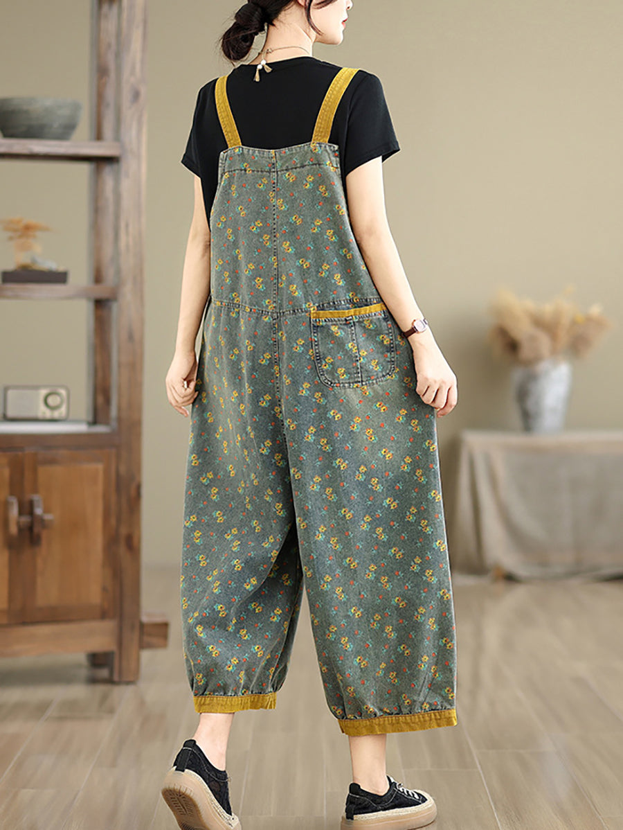 Denim Jumpsuits Wide-leg Summer