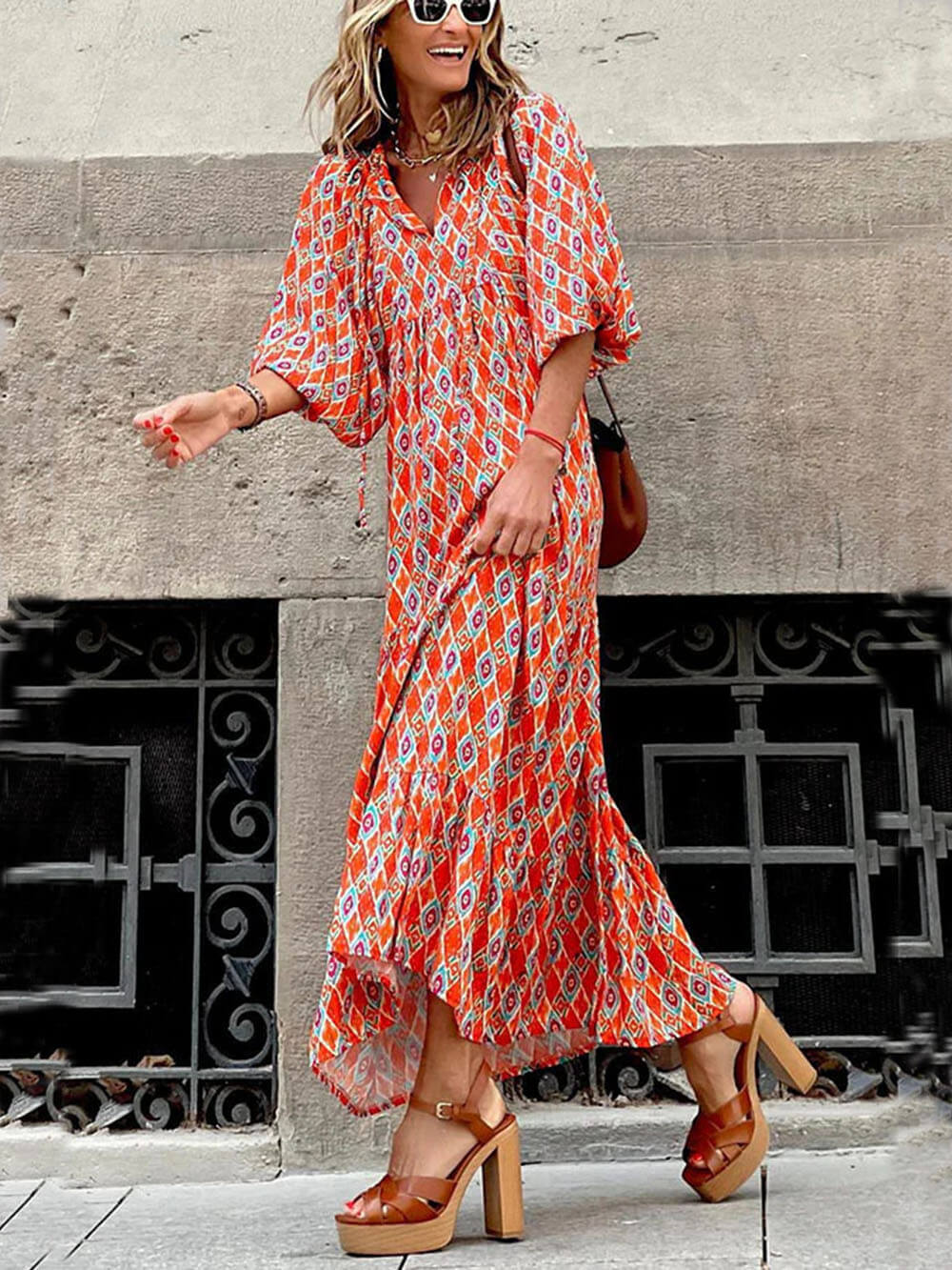 Printed Maxi Dress