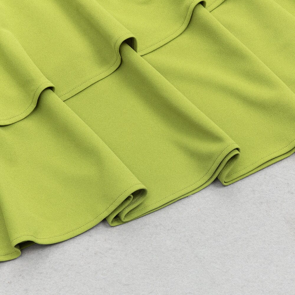 Strappy Fishtail Maxi Dress in Green