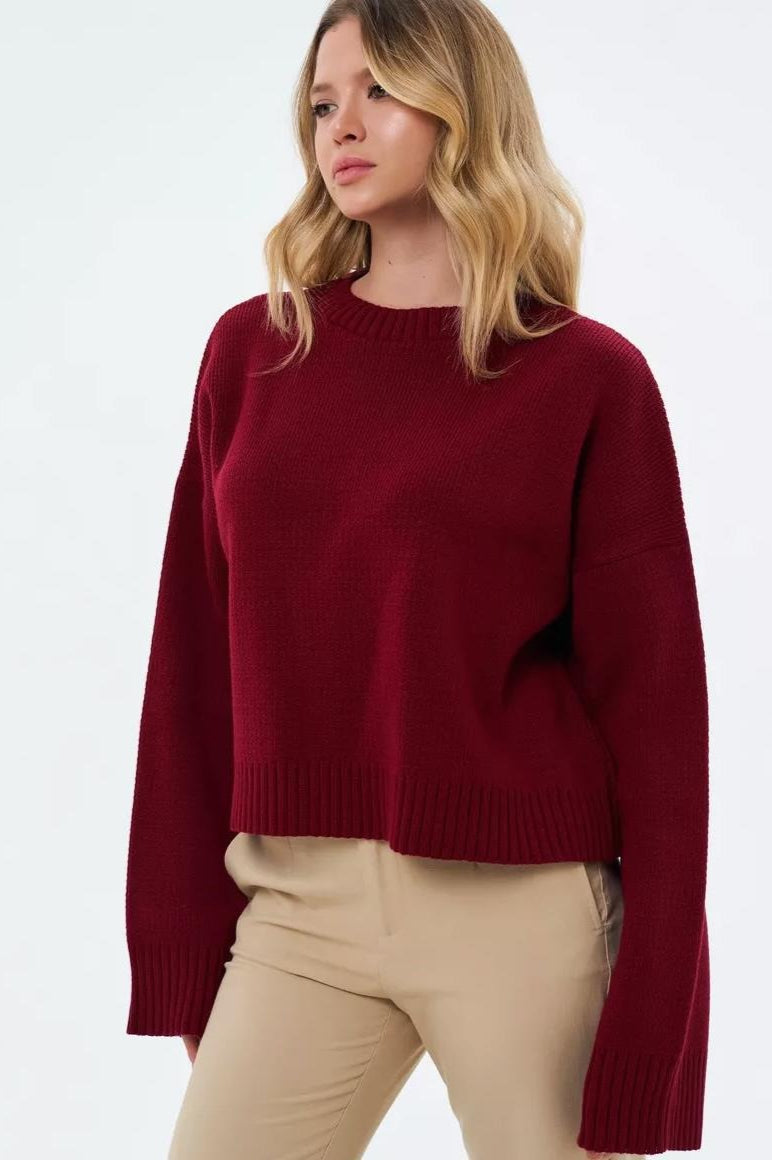 Crewneck Loose Knit Sweater