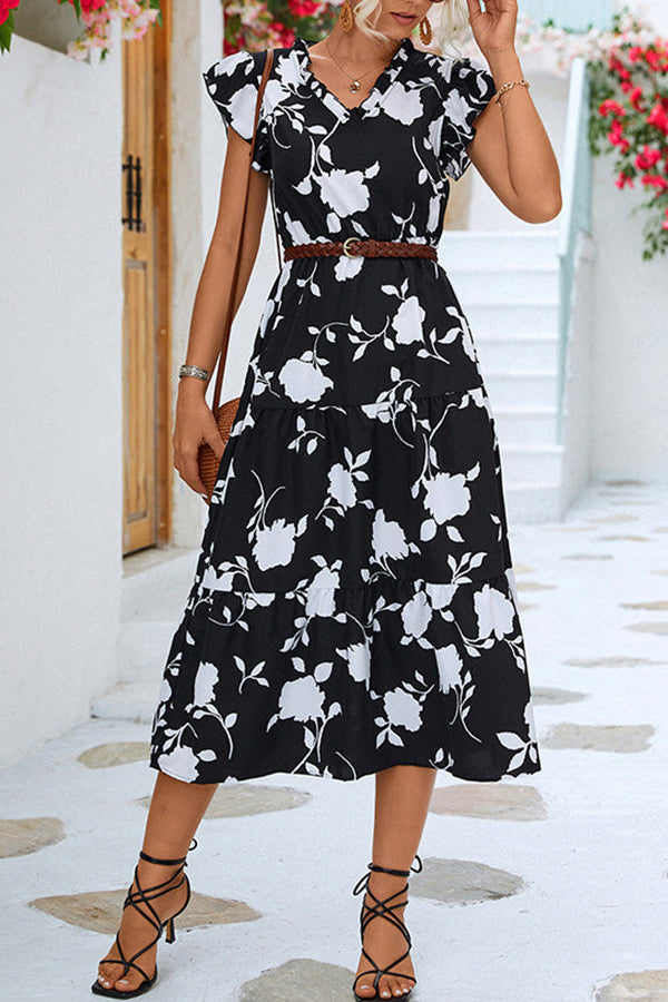 Like a Dream Ruffle Midi Dress
