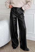 Fleece-lined Leather Pants
