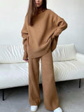 Loose Turtleneck Knitted Two-piece Set