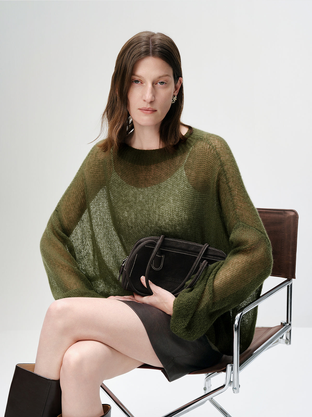 Cashmere-silk Relaxed Pullover Sweater