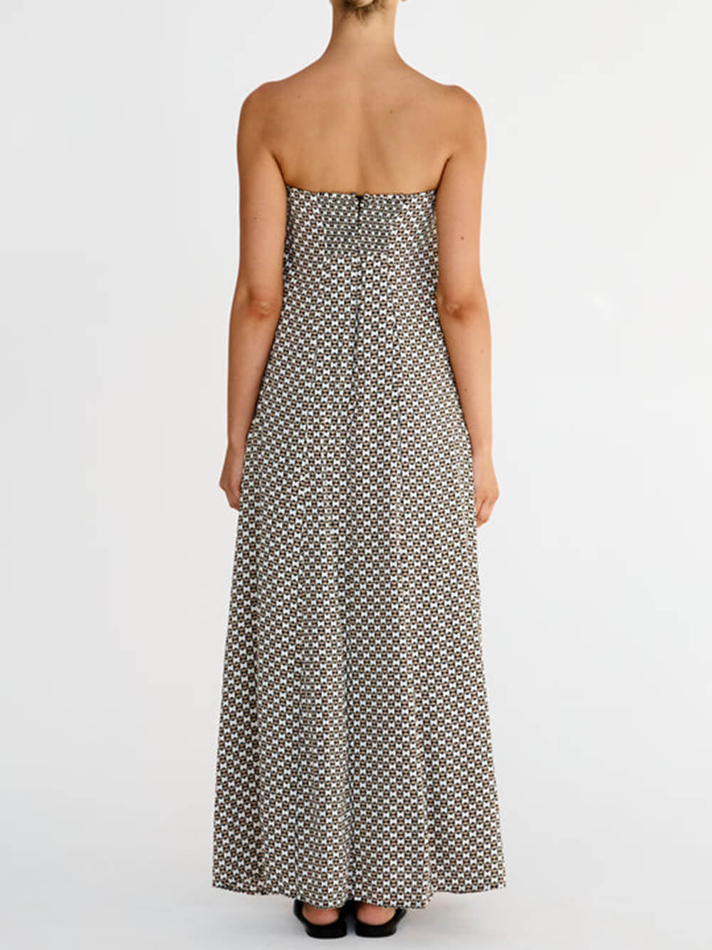 Diamond Print Maxi Dress
