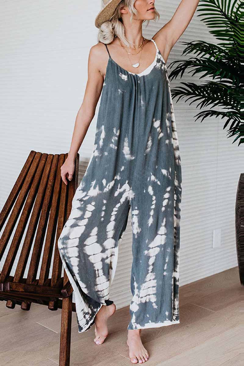 Loose Tie-dye Jumpsuit(2 Colors)
