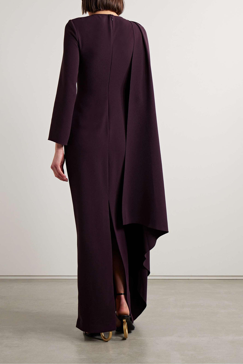 One Sleeve Cape Maxi Dress