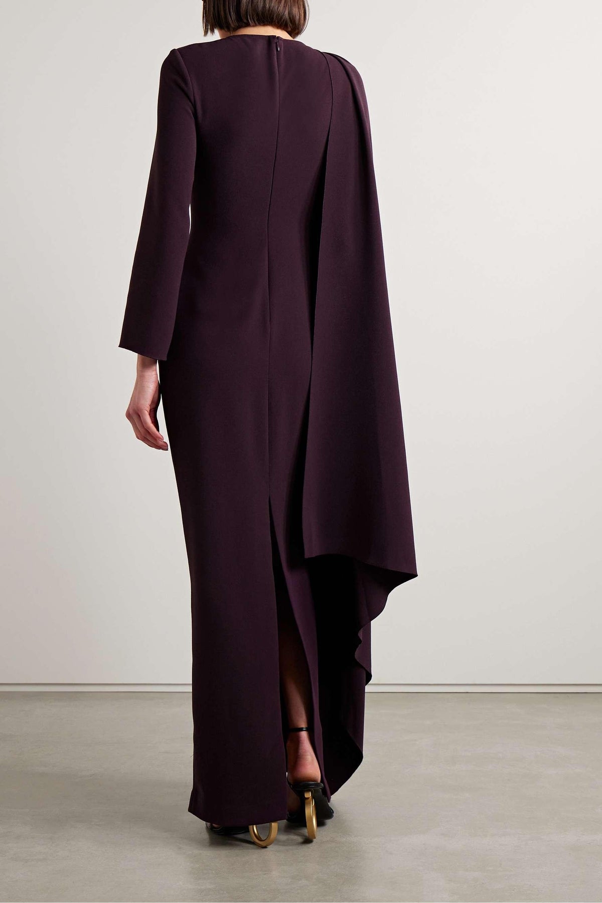One Sleeve Cape Maxi Dress
