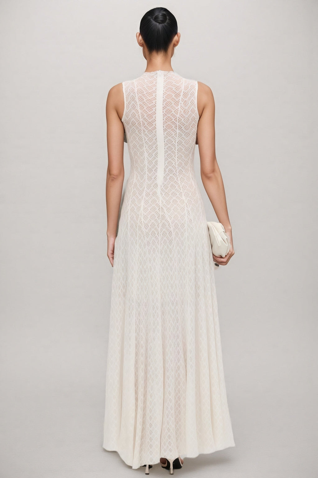 Lucas Pointelle Sleeveless Maxi Dress