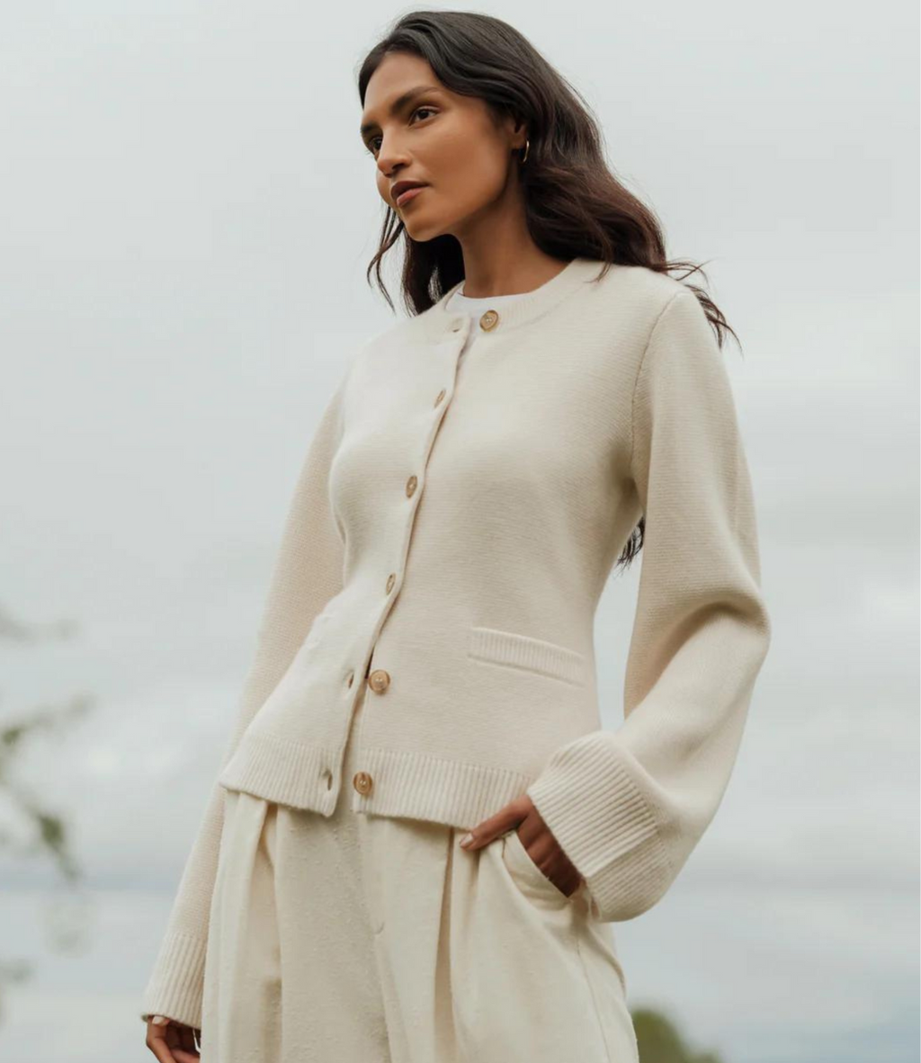 Bellamy - Bell Sleeve Plain Cardigan