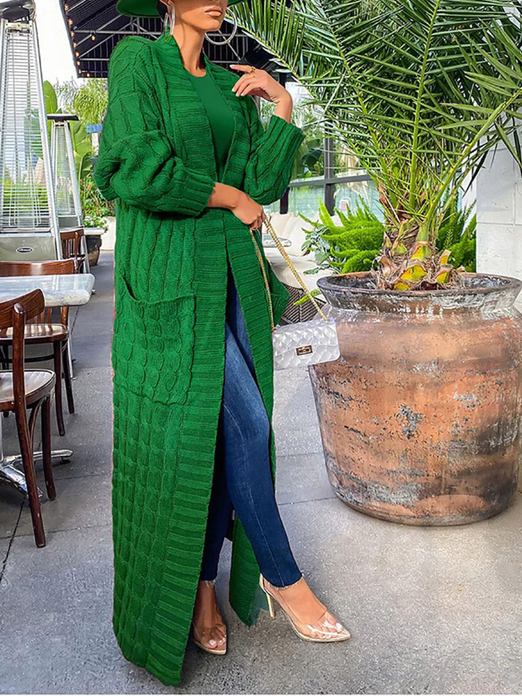 Knitted Graceful Open Front Cardigan