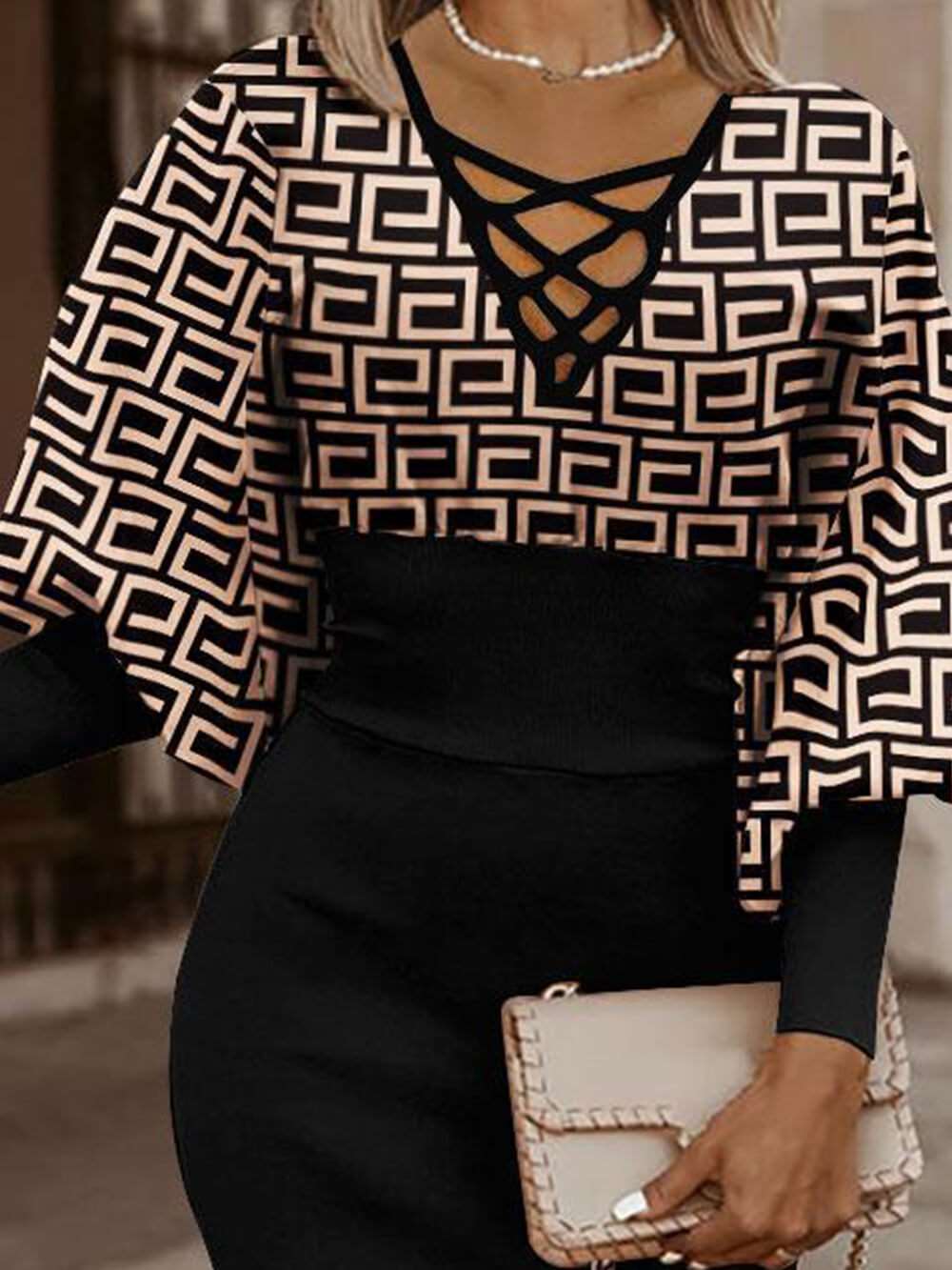 Balloon Sleeve Midi Dress