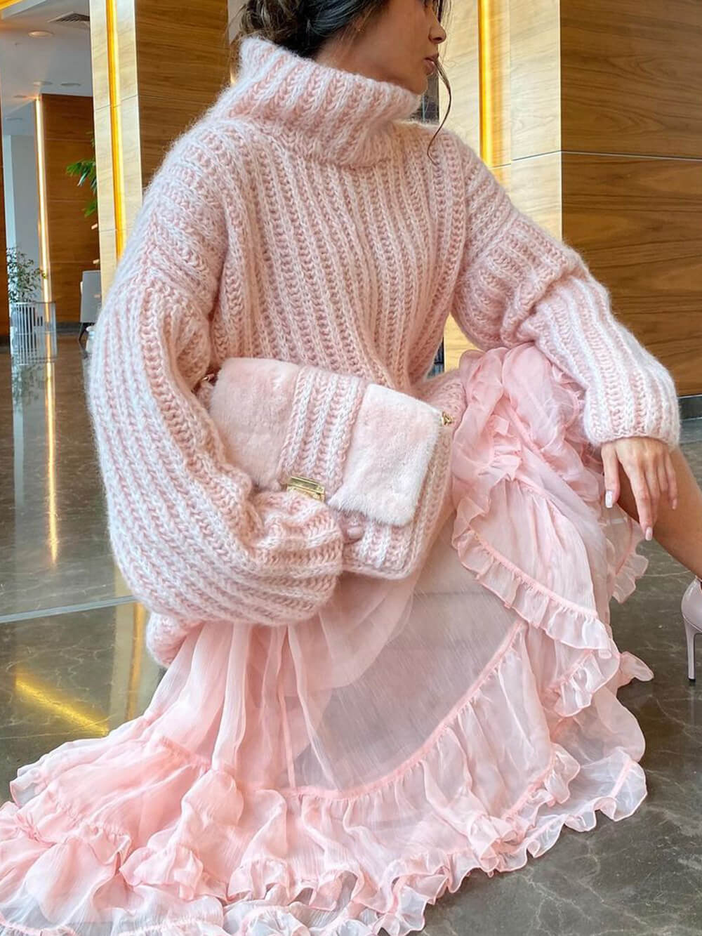 Color Long Sleeve Sweater