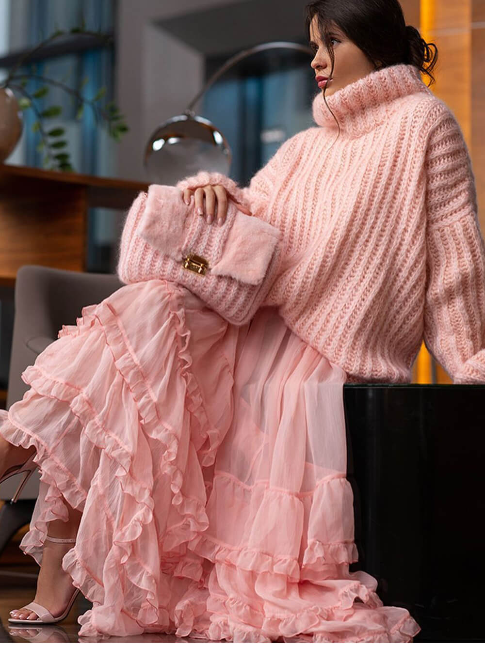Color Long Sleeve Sweater