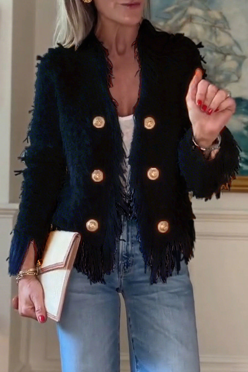 Fashionable Tassel Cardigan Jacket