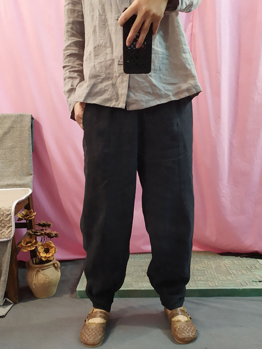 Spring Ramie Loose Pants Kl1032