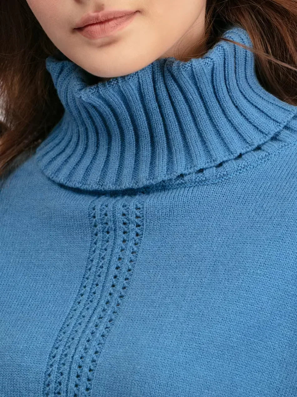 Scarlett - High-neck Knit Sweater & Loose Pants Set